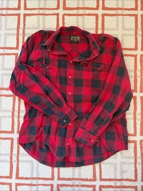 Marino Bay Red & Black Buffalo Plaid Shirt